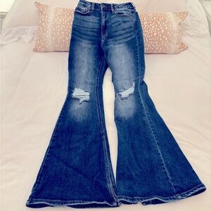 Cello flared ripped jeans size 3